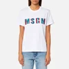 MSGM Women's Sequin Logo T-Shirt - White - Image 1
