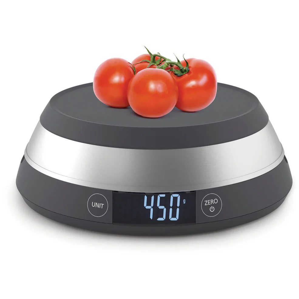 Joseph Joseph Switch Led Kitchen Scale With Removable Bowl - Grey Image 1