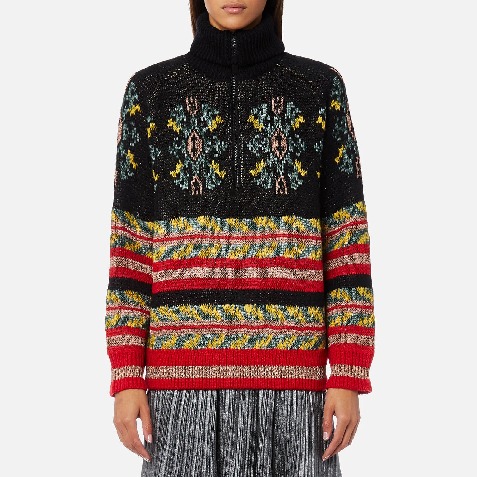 Maison Scotch Women's Special Jacquard Knitted Jumper - Combo B Image 1