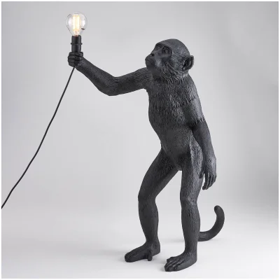 Seletti Standing Monkey Lamp - Black
