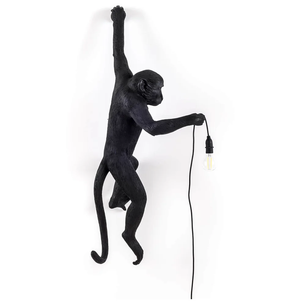 Seletti Hanging Monkey Lamp - Black Image 1