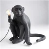 Seletti Sitting Monkey Lamp - Black - Image 1
