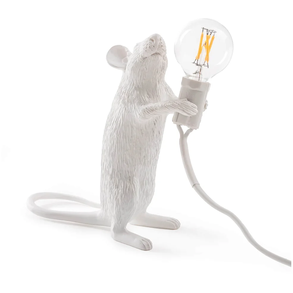 Seletti Standing Mouse Lamp - White Image 1