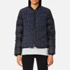Karl Lagerfeld Women's Boucle Quilted Down Bomber Jacket - Peacoat - Image 1