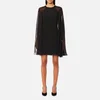 Karl Lagerfeld Women's Silk Dress with Sheer Cape - Black - Image 1