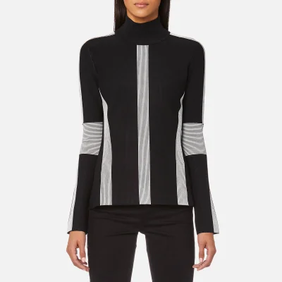 Karl Lagerfeld Women's Ottoman Sweatshirt - Black/White