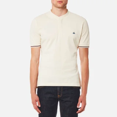 Vivienne Westwood Men's Organic Pique Collarless Polo Shirt - Off White