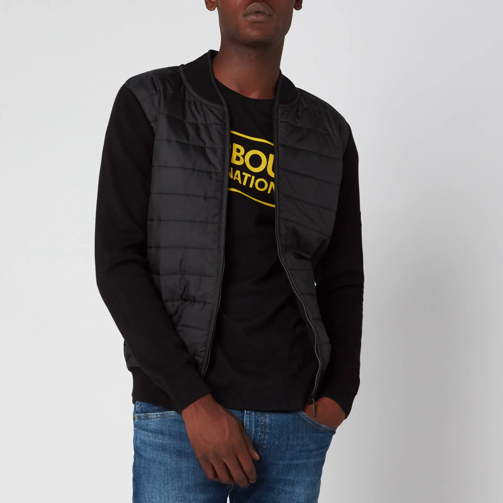Barbour International Men's Baffle Zip Through Jacket - Black Image 1