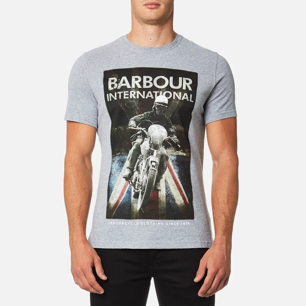 Barbour International Men's Shift T-Shirt - Grey Marl Image 1