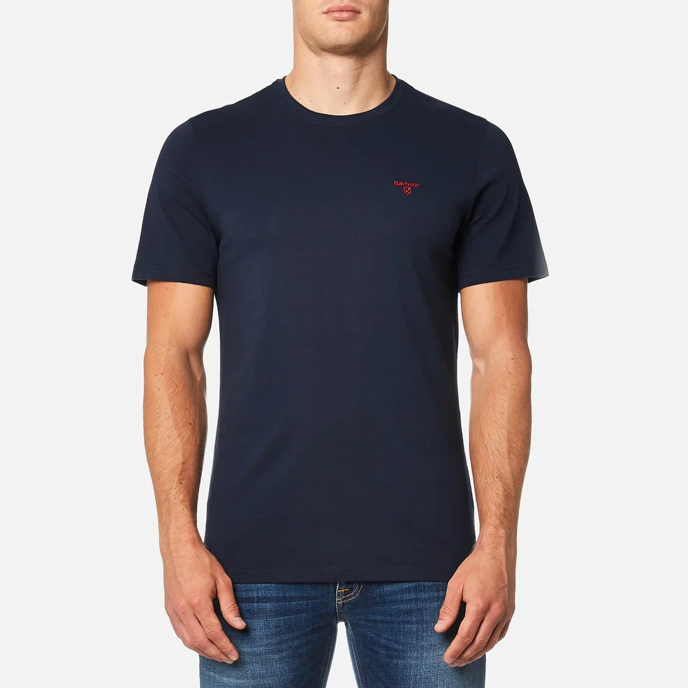 Barbour Heritage Men's Sports T-Shirt - Navy Image 1