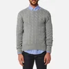 Polo Ralph Lauren Men's Cotton Cable Knitted Jumper - Fawn Grey Heather - Image 1