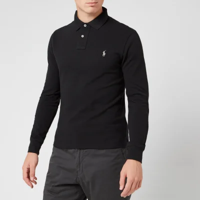 Polo Ralph Lauren Men's Slim Fit Long Sleeve Polo Shirt - Polo Black