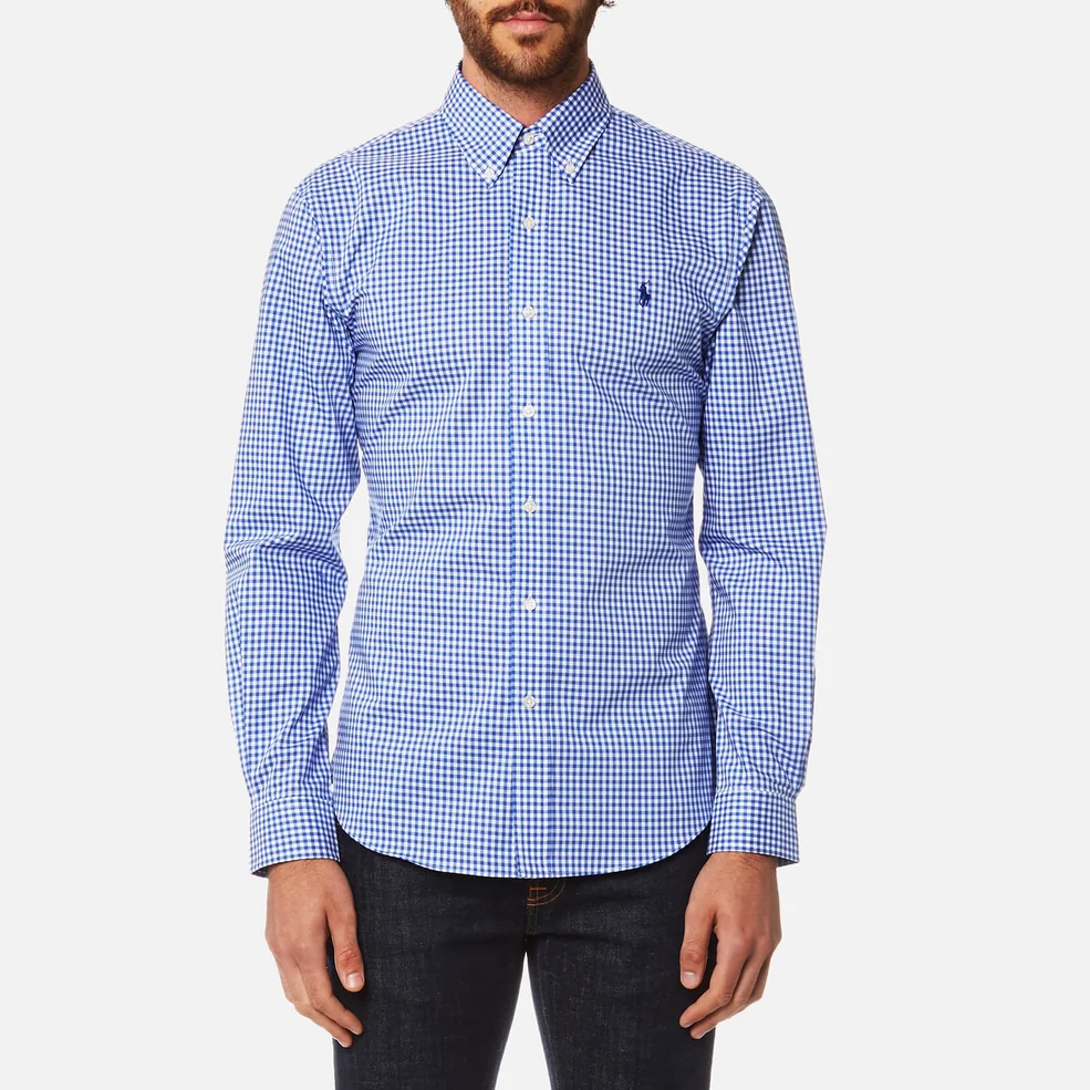 Polo Ralph Lauren Men's Slim Fit Easy Care Shirt - Blue Check Image 1