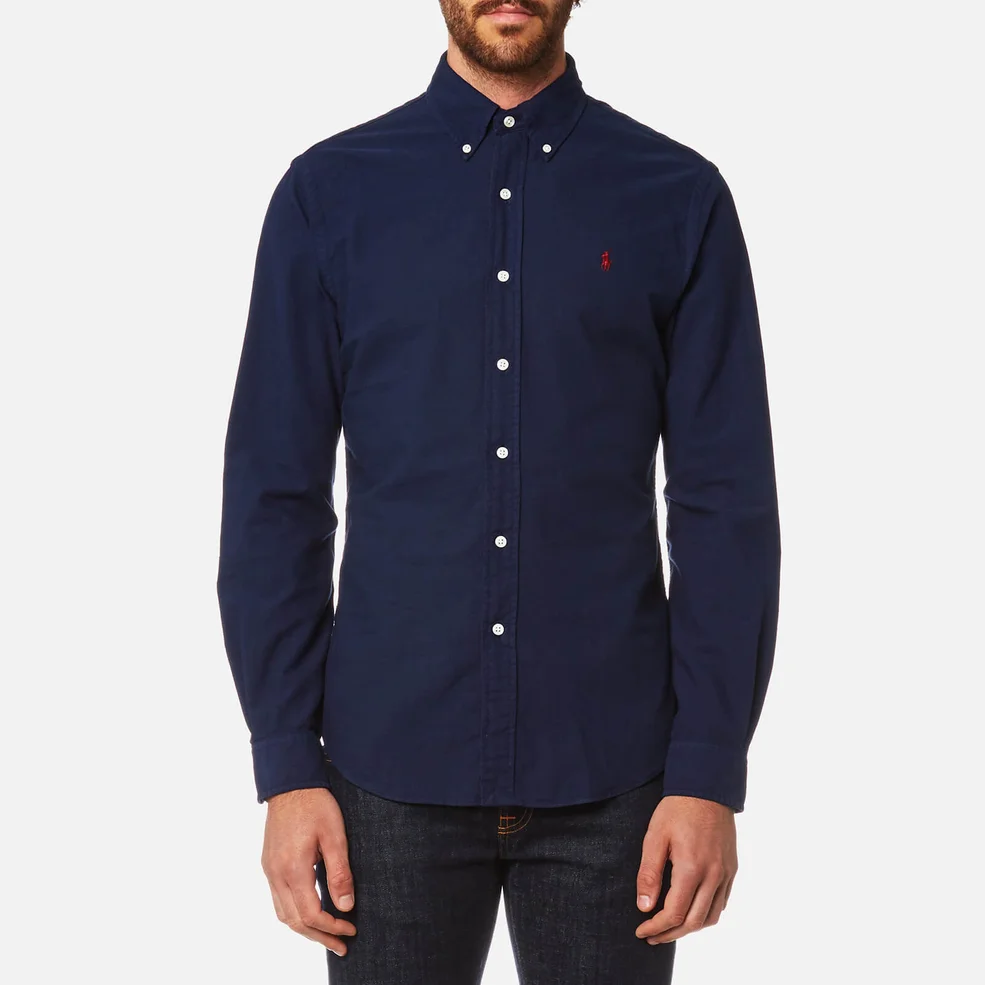 Polo Ralph Lauren Men's Garment Dye Oxford Shirt - Windsor Navy Image 1