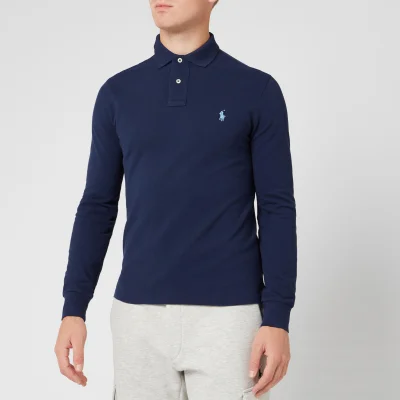Polo Ralph Lauren Men's Slim Fit Basic Mesh Long Sleeve Polo Shirt - Newport Navy