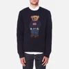 Polo Ralph Lauren Men's Bear Logo Crew Knitted Jumper - Navy - Image 1