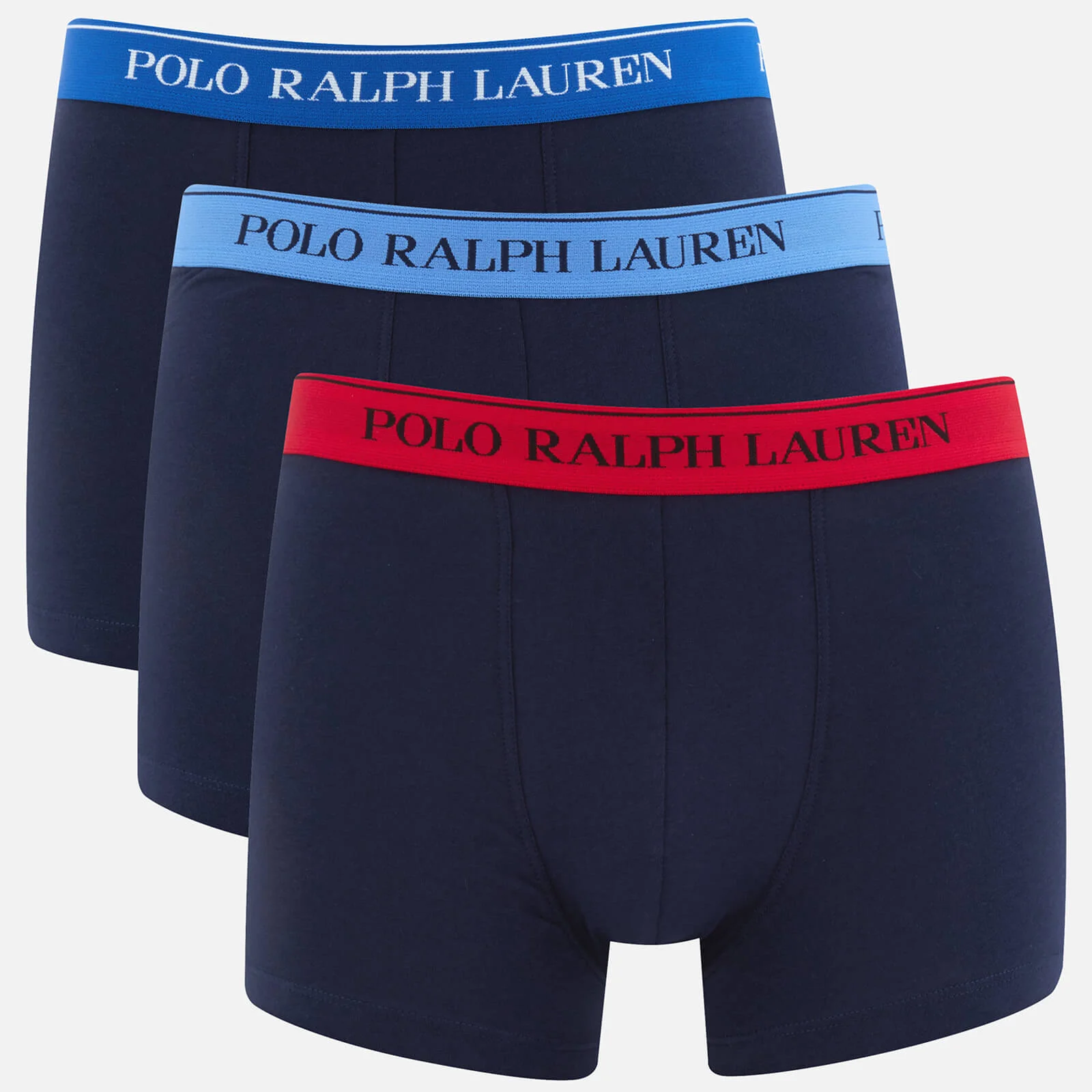 Polo Ralph Lauren Men's 3 Pack Classic Trunk Boxer Shorts - Navy/Sapphire/Blue/Red Image 1