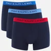 Polo Ralph Lauren Men's 3 Pack Classic Trunk Boxer Shorts - Navy/Sapphire/Blue/Red - Image 1