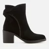UGG Women's Fraise Whipstitch Suede Heeled Ankle Boots - Black - Image 1
