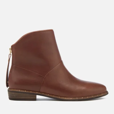 UGG Women's Bruno Leather Ankle Boots - Mid Brown