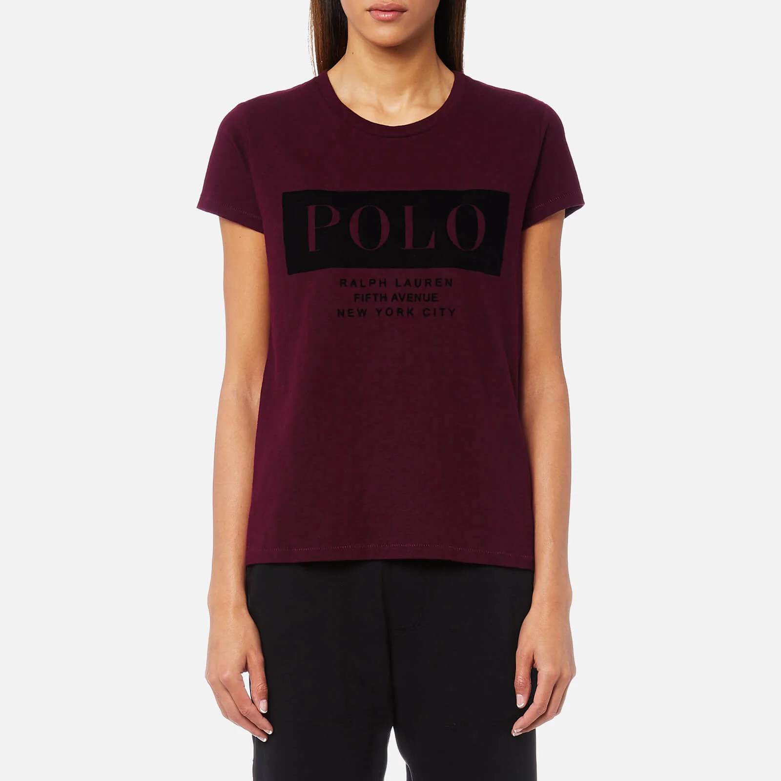 Polo Ralph Lauren Women's Fl Polo T-Shirt - Burgundy Image 1