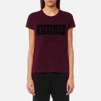 Polo Ralph Lauren Women's Fl Polo T-Shirt - Burgundy