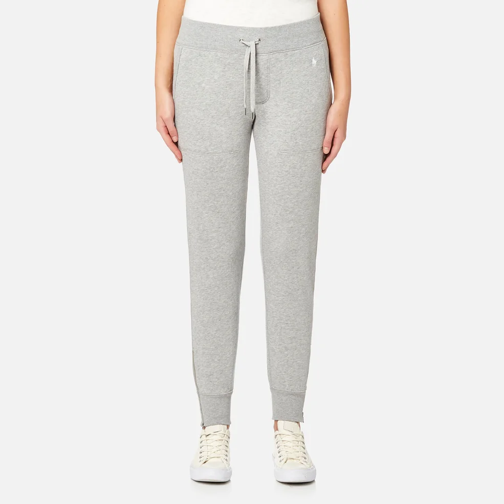 Polo Ralph Lauren Women's Sweatpants with Ankle Zip - Grey Image 1