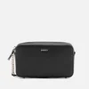 DKNY Women's Chelsea Pebbled Small Leather Top Zip Cross Body Bag - Black - Image 1