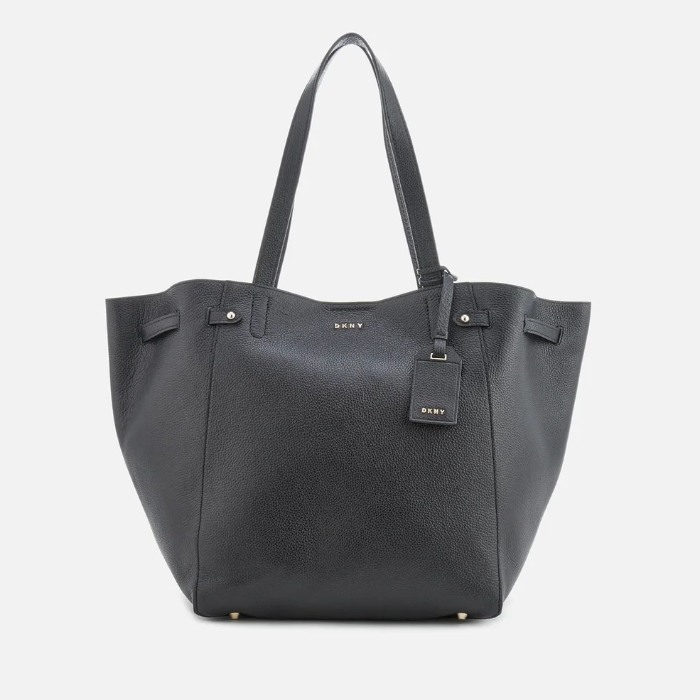 DKNY Women's Chelsea Pebbled Leather Large Tote Bag - Black Image 1