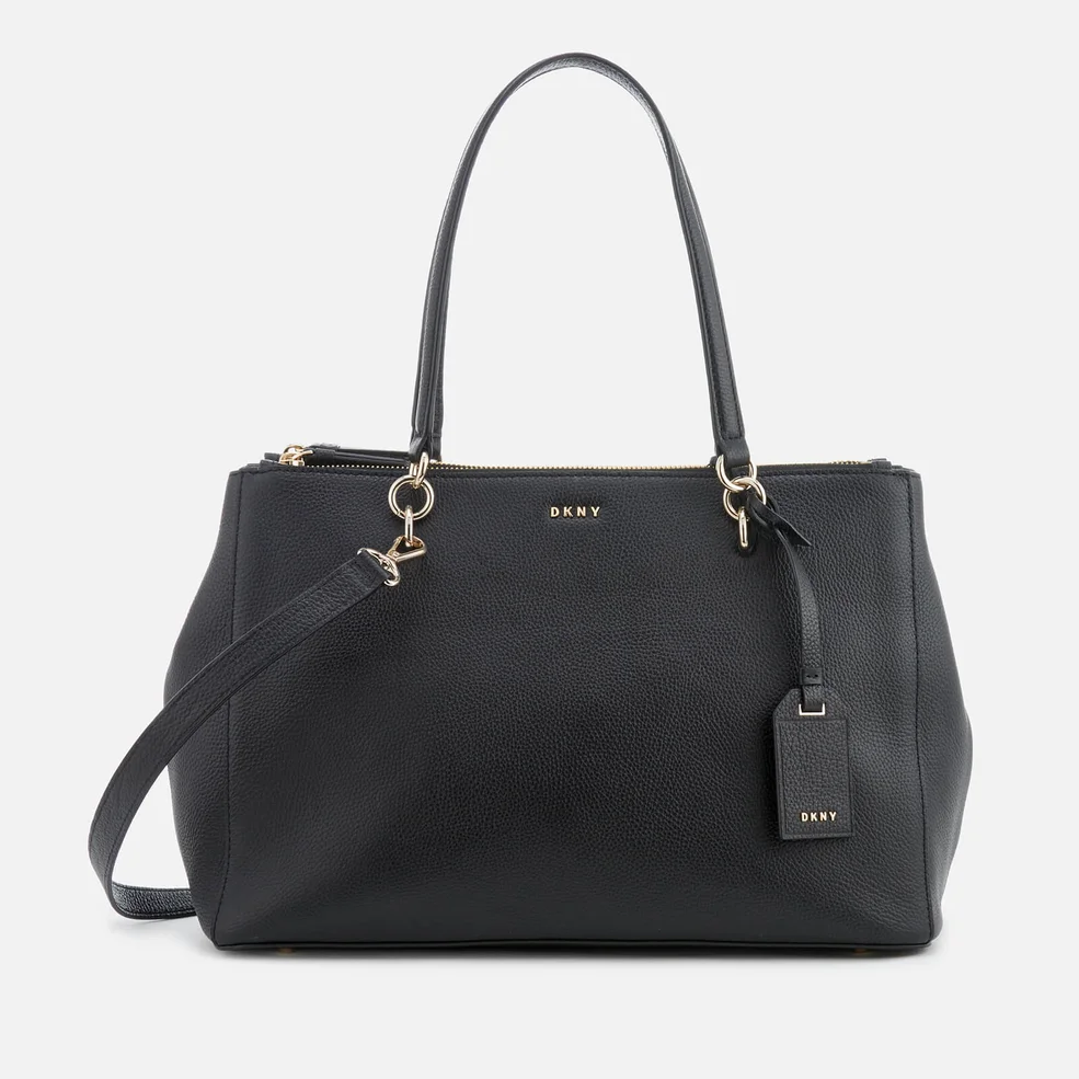 DKNY Women's Chelsea Pebbled Leather Large Shopper Bag - Black Image 1