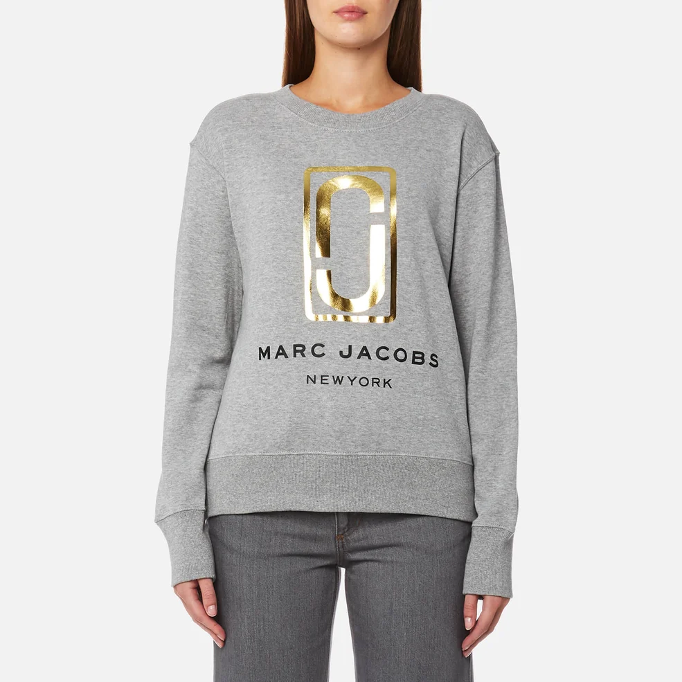Marc Jacobs Women's Double J Sweatshirt - Grey Melange Image 1