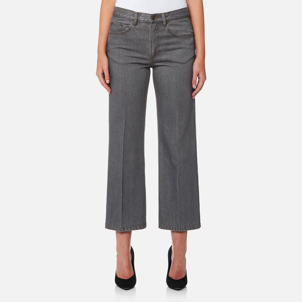 Marc Jacobs Women's Cropped Denim Pants - Grey Image 1