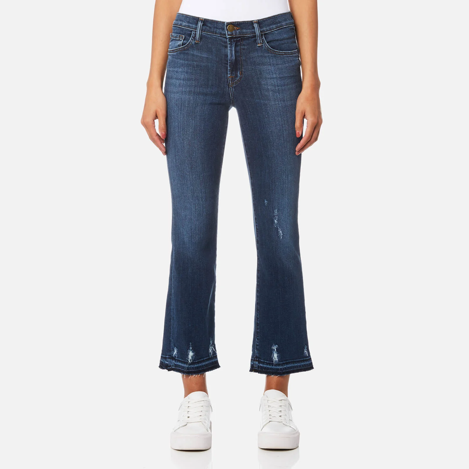 J Brand Women's Selena Mid Rise Crop Bootcut Jeans - Tonic Image 1