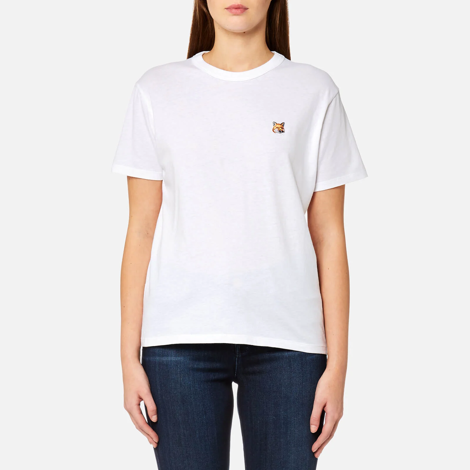 Maison Kitsuné Women's Fox Head Patch T-Shirt - White Image 1