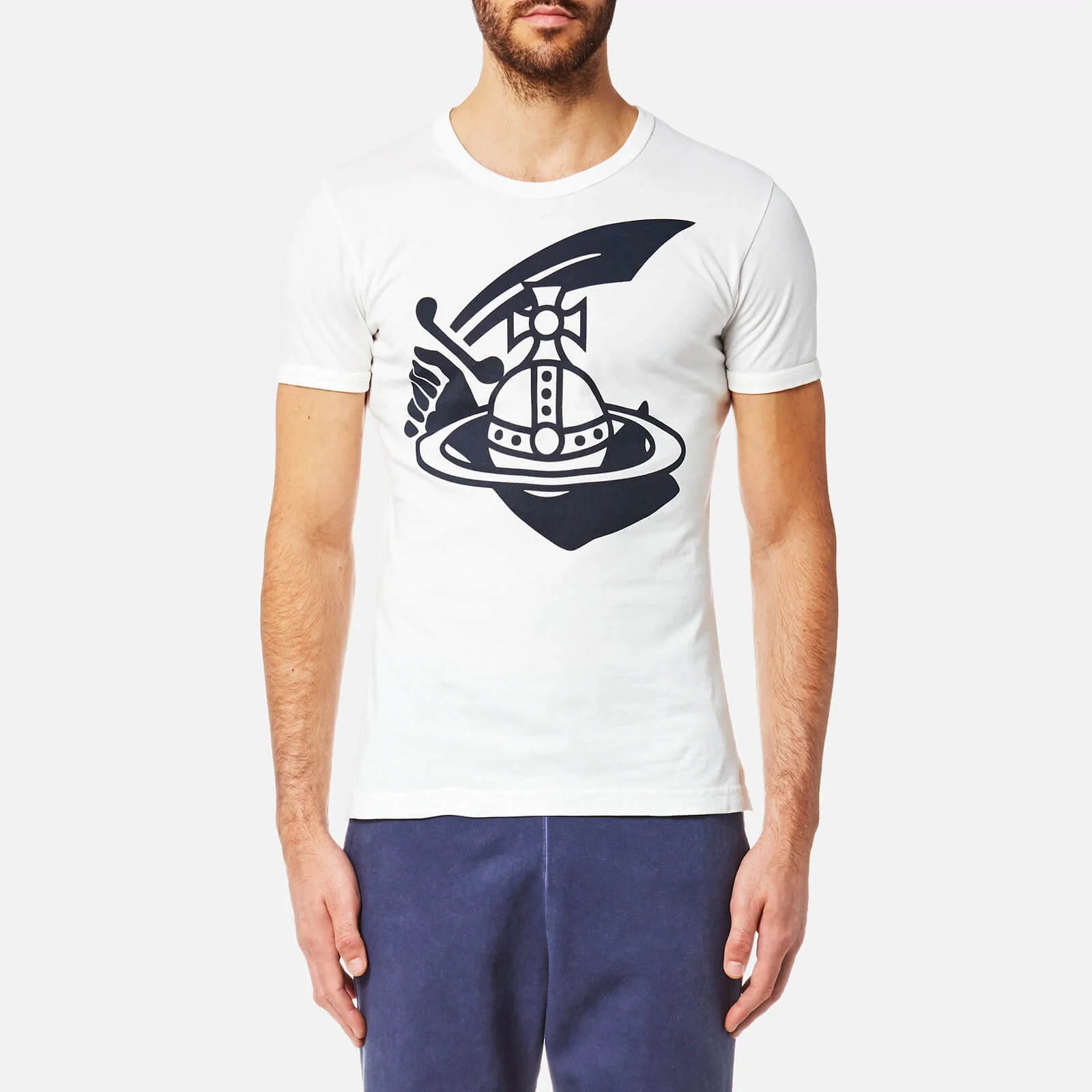 Vivienne Westwood Anglomania Men's Classic T-Shirt - Navy/White Image 1