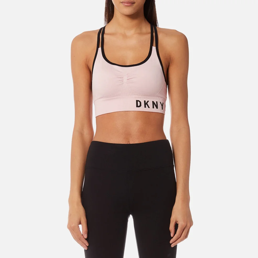 DKNY Sport Women's Low-Impact Seamless Bra with Cups - Whisper Image 1