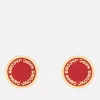 Marc Jacobs Women's Enamel Logo Disc Studs - Bisou Red - Image 1