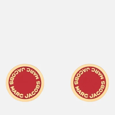 Marc Jacobs Women's Enamel Logo Disc Studs - Bisou Red