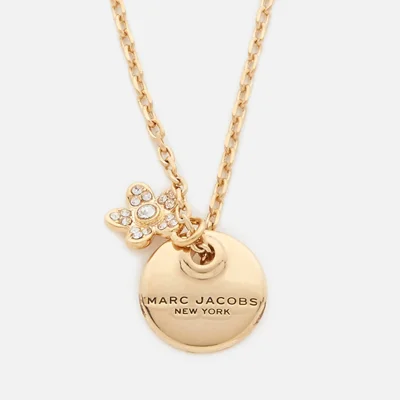 Marc Jacobs Women's MJ Coin Crystal Pendant - Gold
