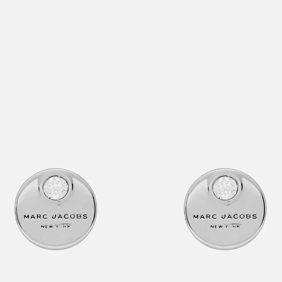 Marc Jacobs Women's MJ Coin Studs - Crystal/Silver Image 1