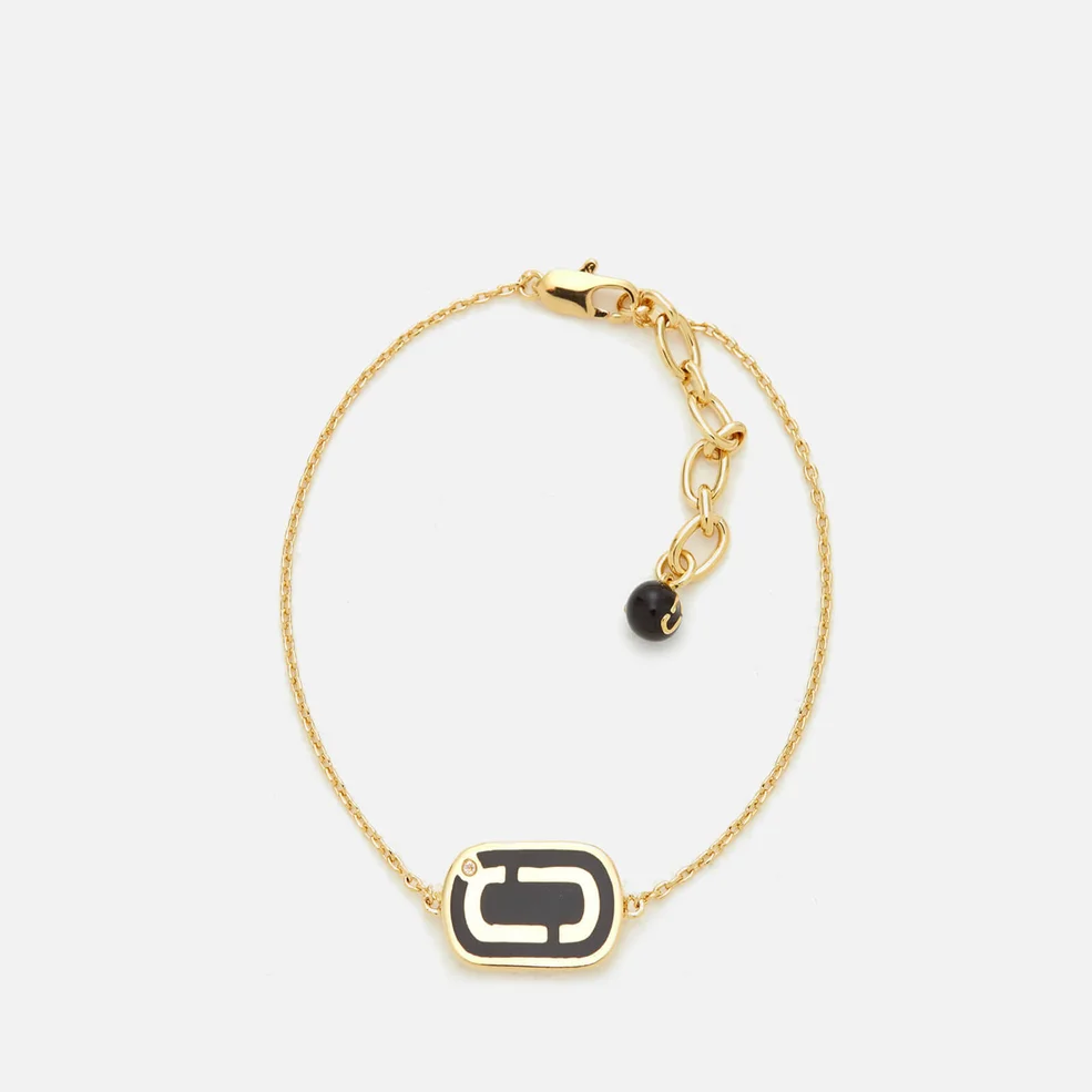 Marc Jacobs Women's Icon Enamel Bracelet - Black/Gold Image 1