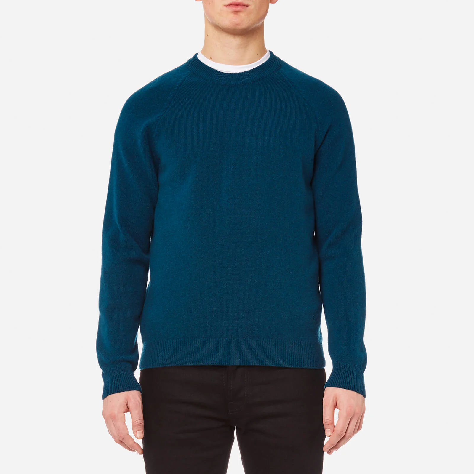 PS by Paul Smith Men's Heavy Merino Plain Knitted Jumper - Teal Image 1