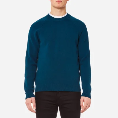 PS by Paul Smith Men's Heavy Merino Plain Knitted Jumper - Teal