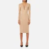 T by Alexander Wang Women's Stretch Faux Suede Lace Up Midi Dress - Camel - Image 1
