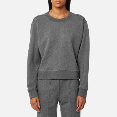 T by Alexander Wang Women's Dry French Terry Long Sleeve Tie Back Sweatshirt - Heather Grey