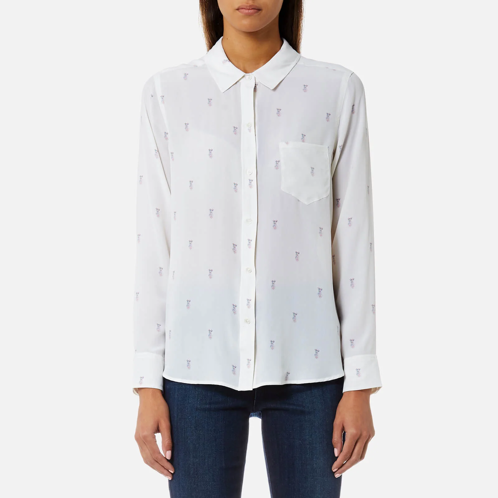 Rails Women's Kate Rainbow Pineapple Print Shirt - White Image 1