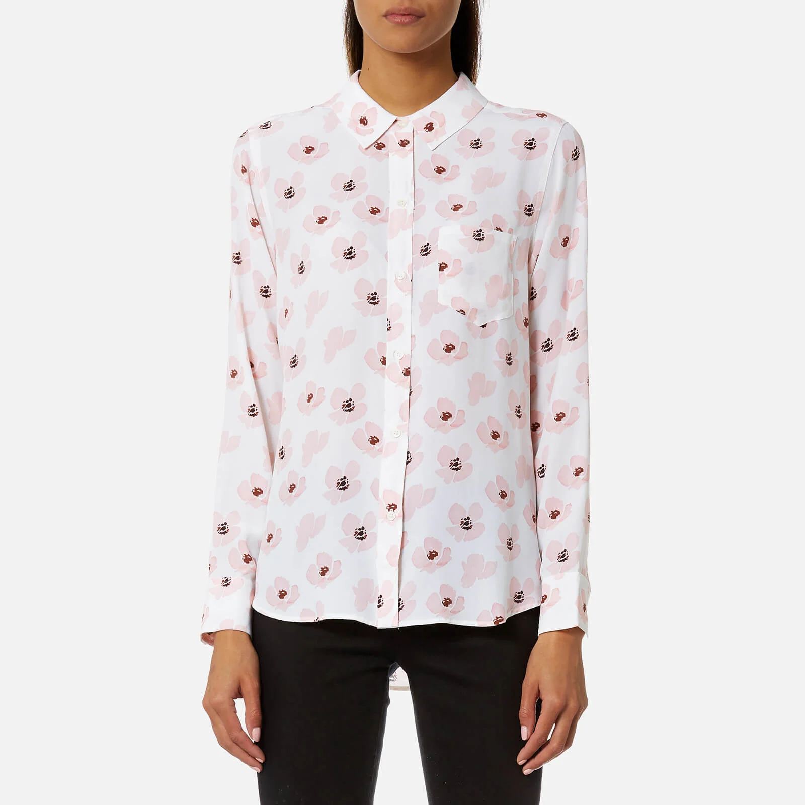 Rails Women's Kate Pink Poppies Shirt - White Image 1