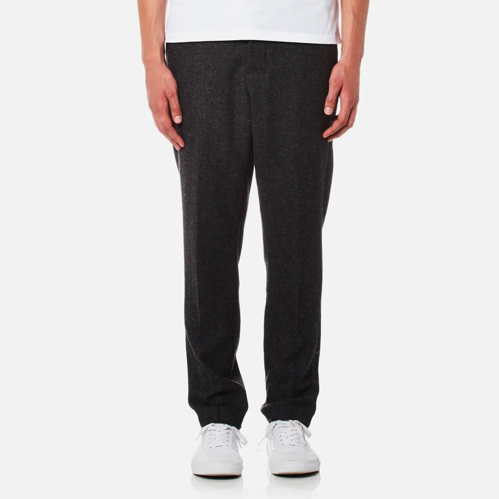 AMI Men's Carrot Fit Trousers - Anthracite Image 1