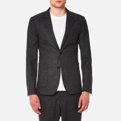 AMI Men's Two Button Half Lined Suit Jacket - Anthracite