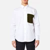 AMI Men's Contrast Pocket Large Fit Shirt - White - Image 1